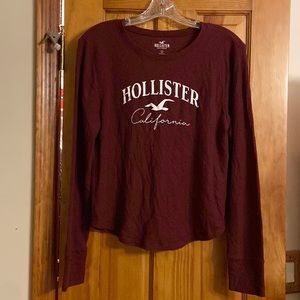Hollister waffle knit logo T-shirt size small